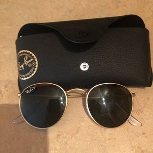 Ray ban round metal polarized glasses